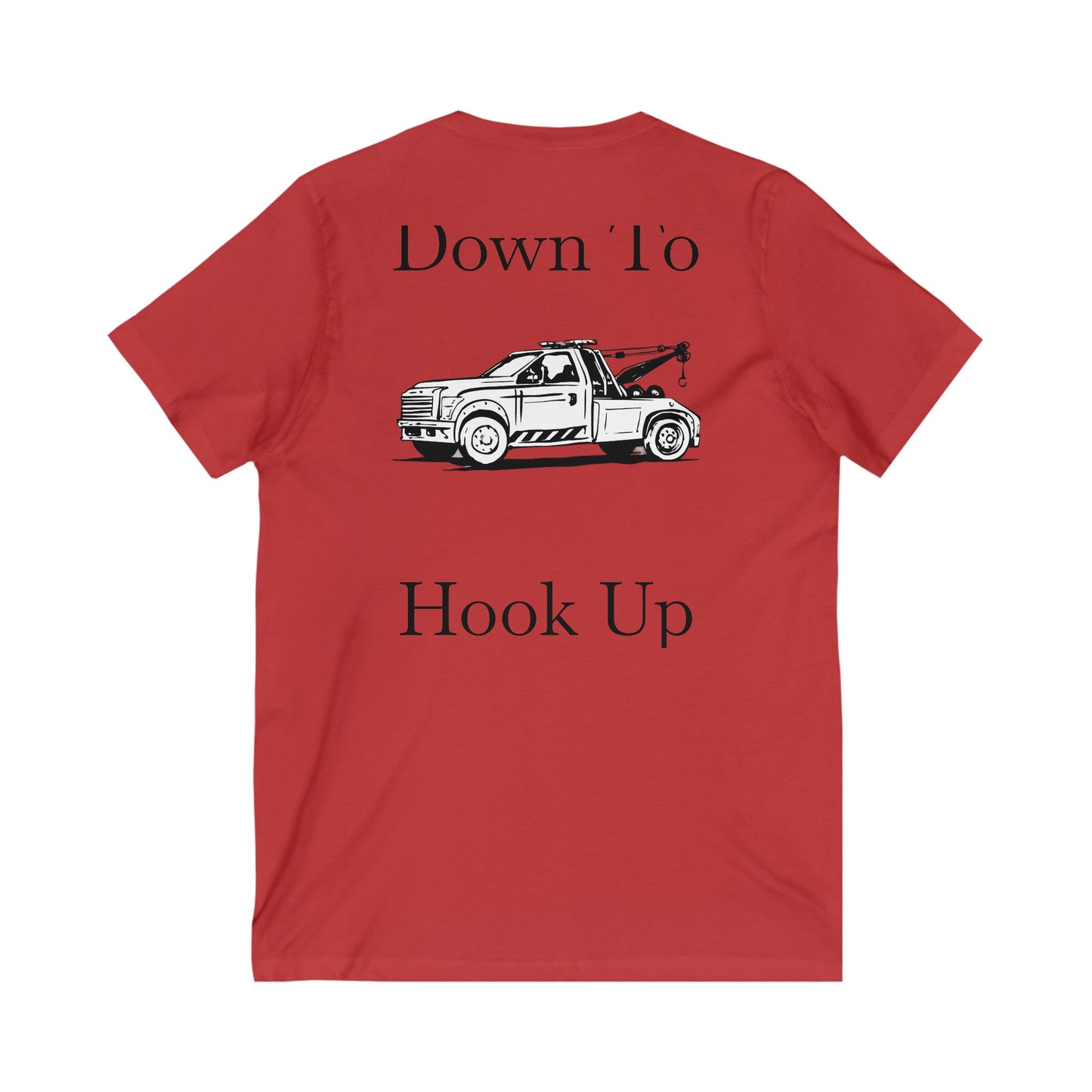 Down To Hook Up Unisex Short Sleeve V-Neck Tee