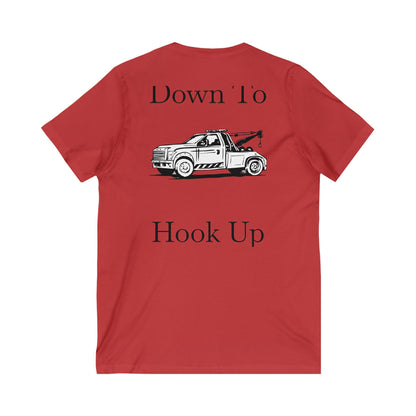Down To Hook Up Unisex Short Sleeve V-Neck Tee