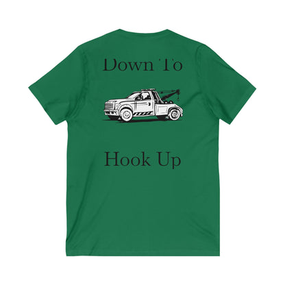 Down To Hook Up Unisex Short Sleeve V-Neck Tee