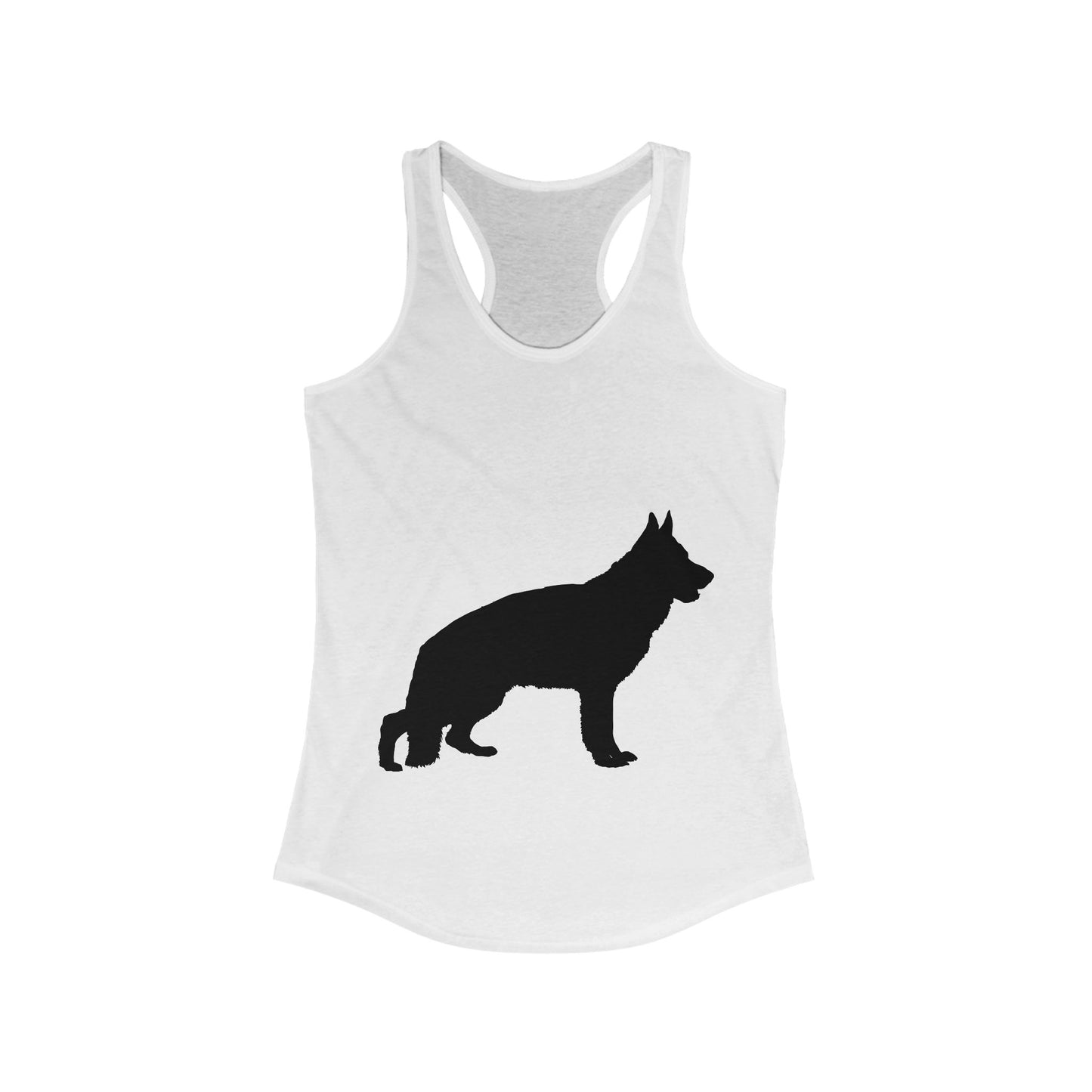 German Shepherd Silhouette Women's Racerback Tank