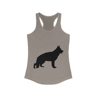German Shepherd Silhouette Women's Racerback Tank