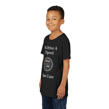 5 Speed How Cute Youth Unisex Short Sleeve Crewneck Tee