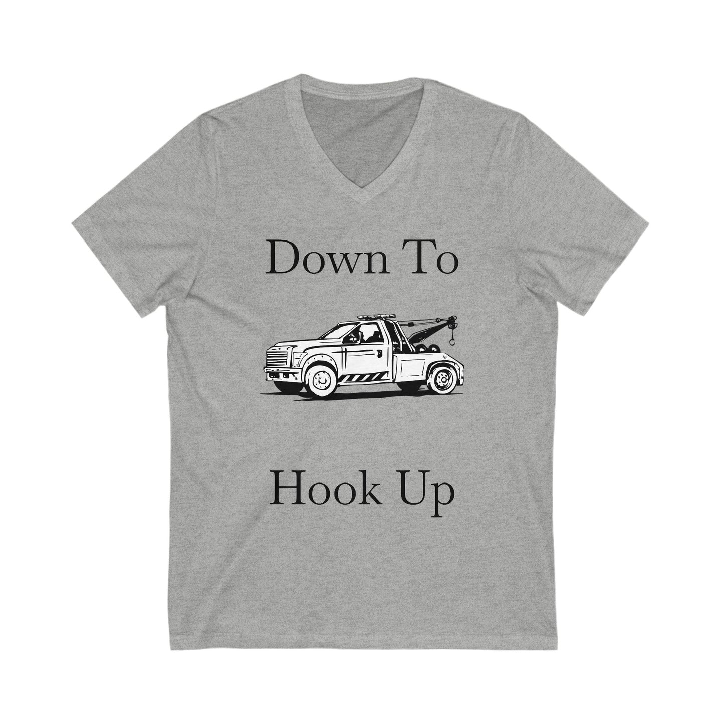 Down To Hook Up Unisex Short Sleeve V-Neck Tee
