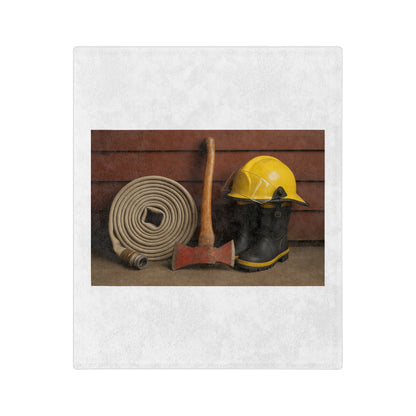 Fire/Rescue Appreciation Velveteen Microfiber Blanket