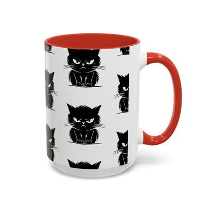 Angry Cat 2-Tone Coffee Mug