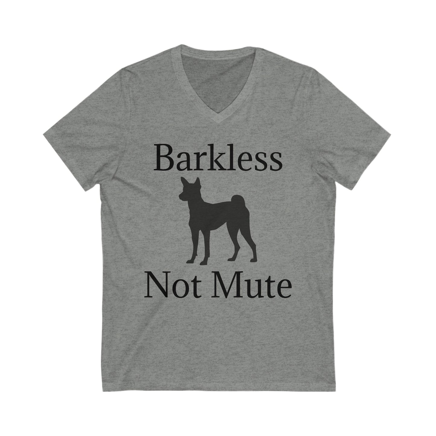 Barkless Not Mute Unisex Short Sleeve V-Neck Tee