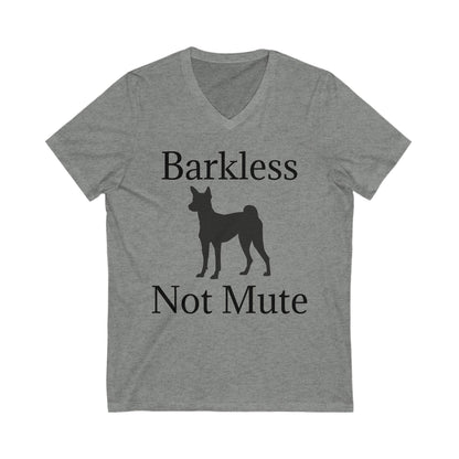 Barkless Not Mute Unisex Short Sleeve V-Neck Tee
