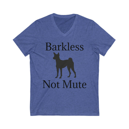 Barkless Not Mute Unisex Short Sleeve V-Neck Tee