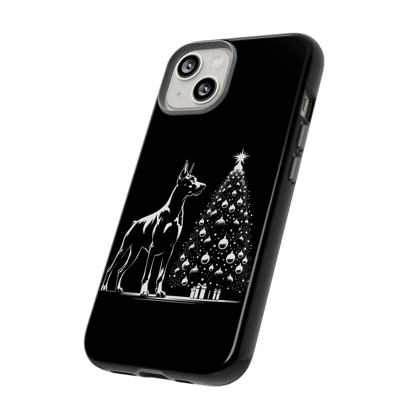 Doberman Christmas Tree iPhone Case