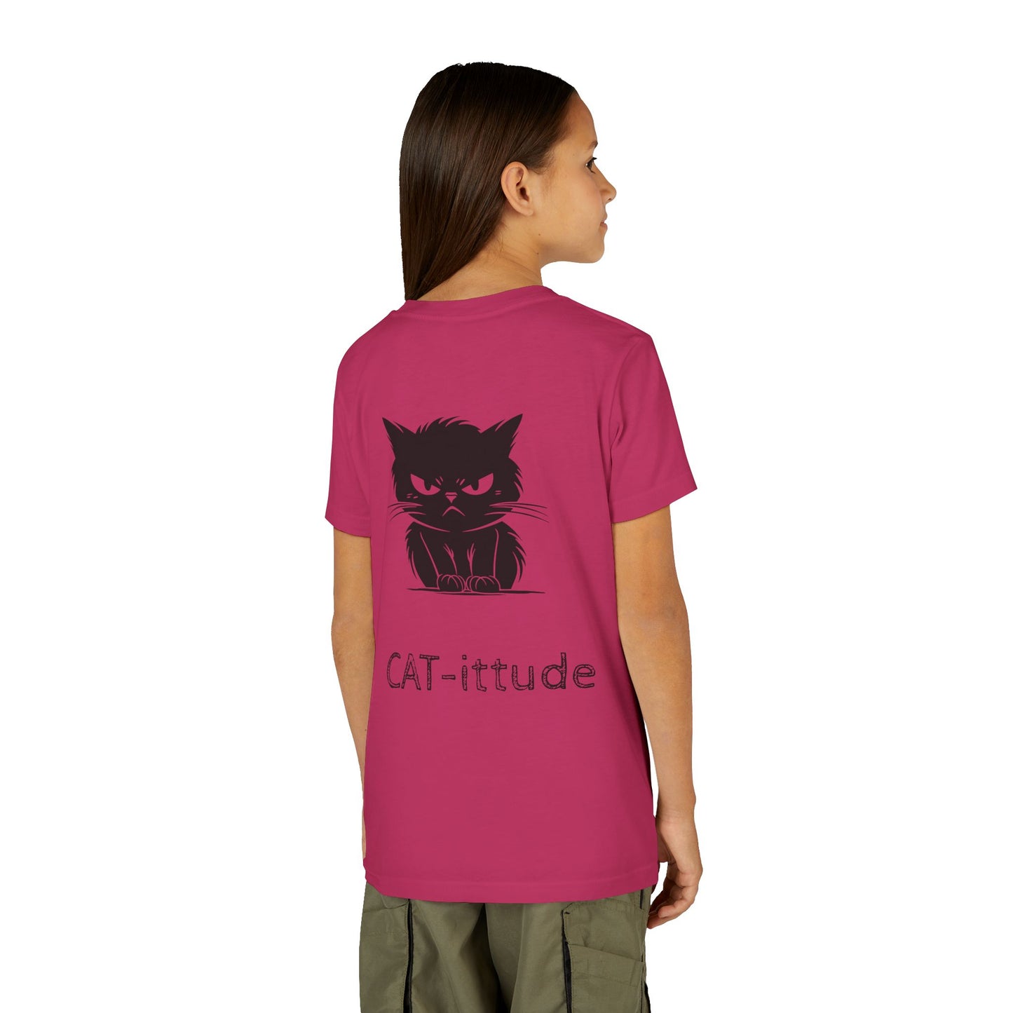 CAT-ittude Youth Unisex Short Sleeve Crewneck Tee