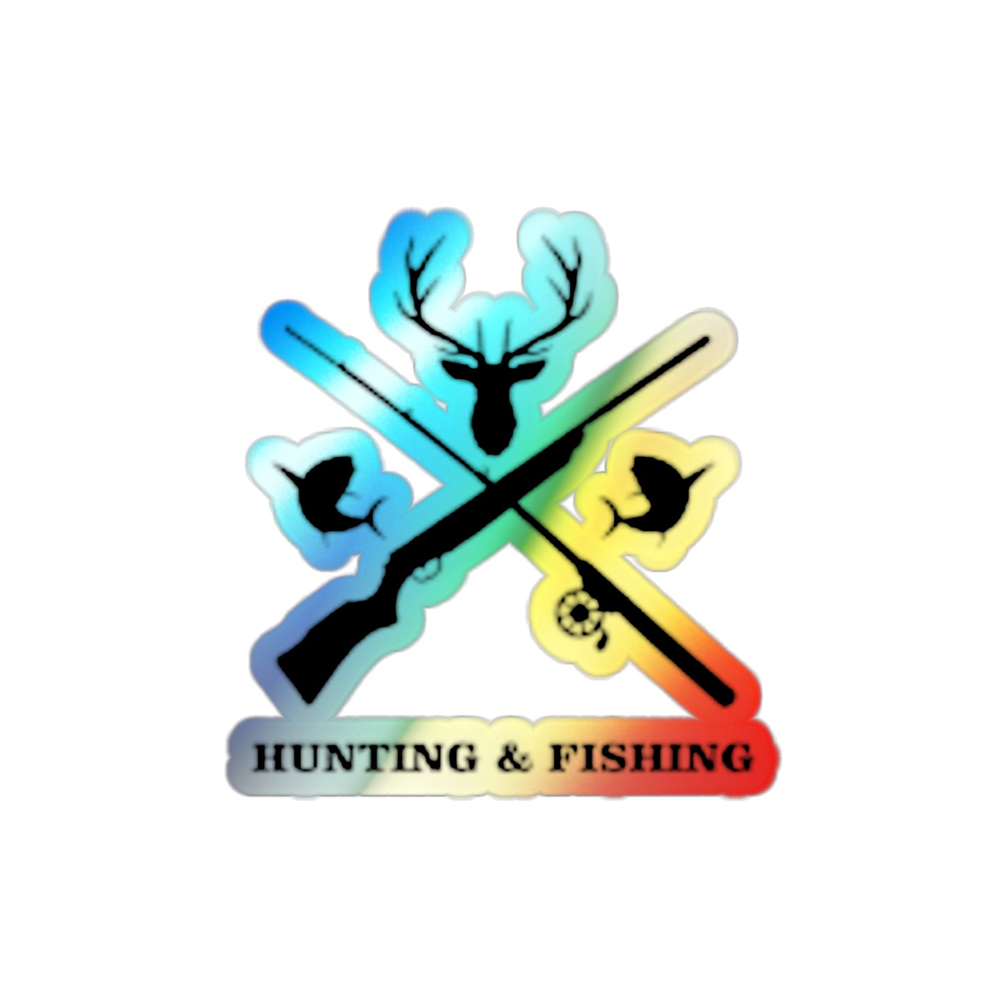 Hunting/Fishing Holographic Sticker