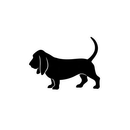 Basset Hound Silhouette Vinyl Decal
