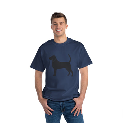 Bloodhound Silhouette Men's Short-Sleeve Crewneck Tee