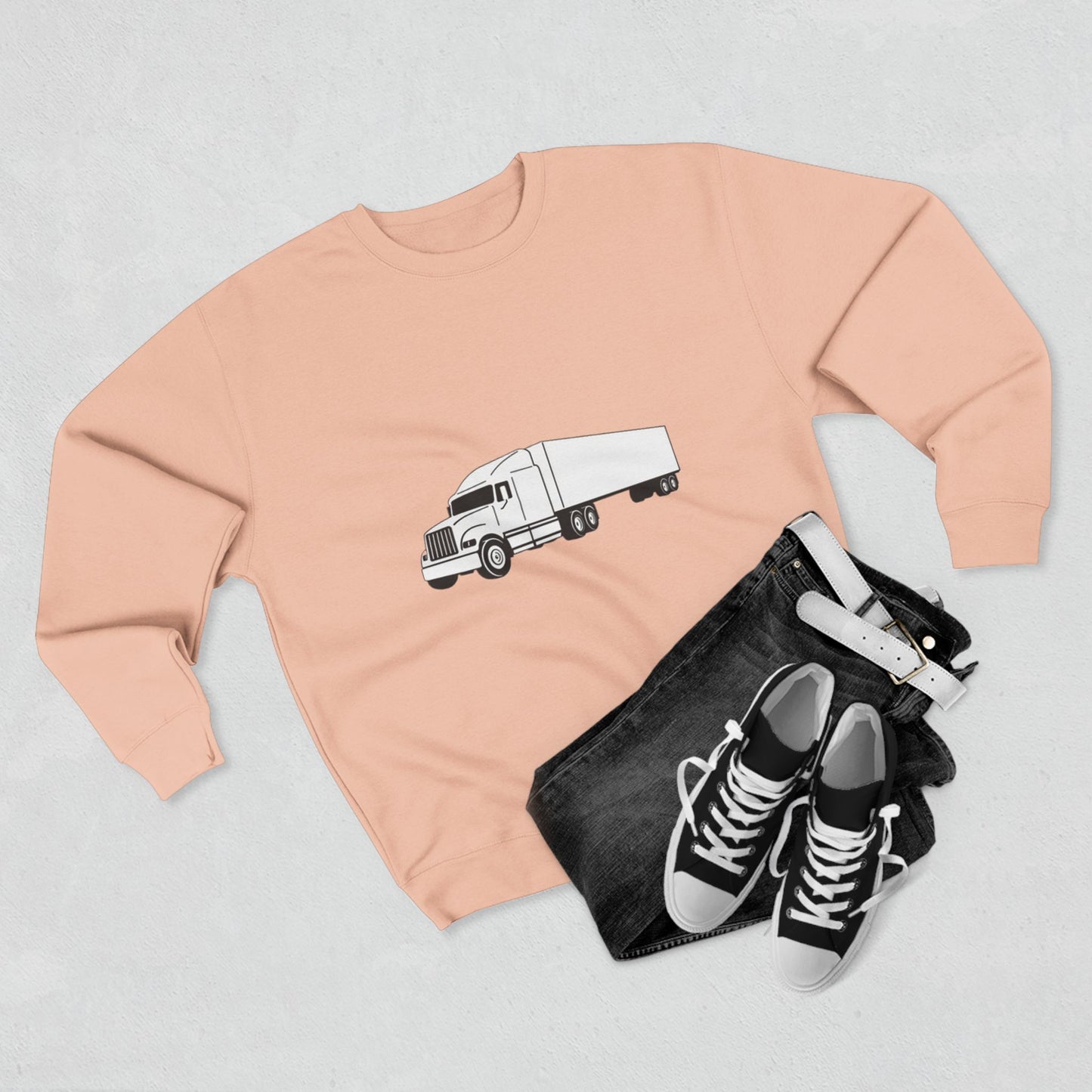 Semi Truck Unisex Crewneck Sweatshirt