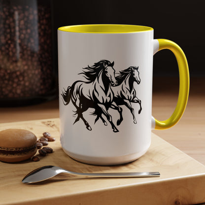 Horsin' Around 2-Tone Coffee Mug