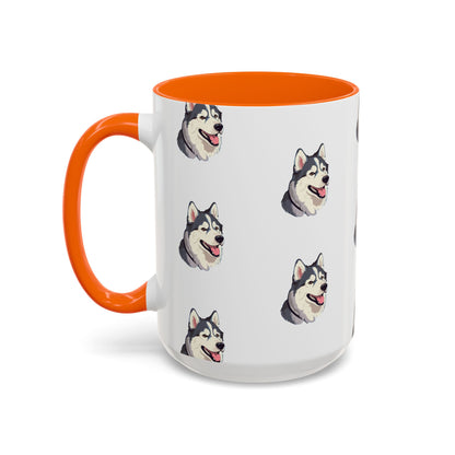 Malamute Head 2-Tone Coffee Mug
