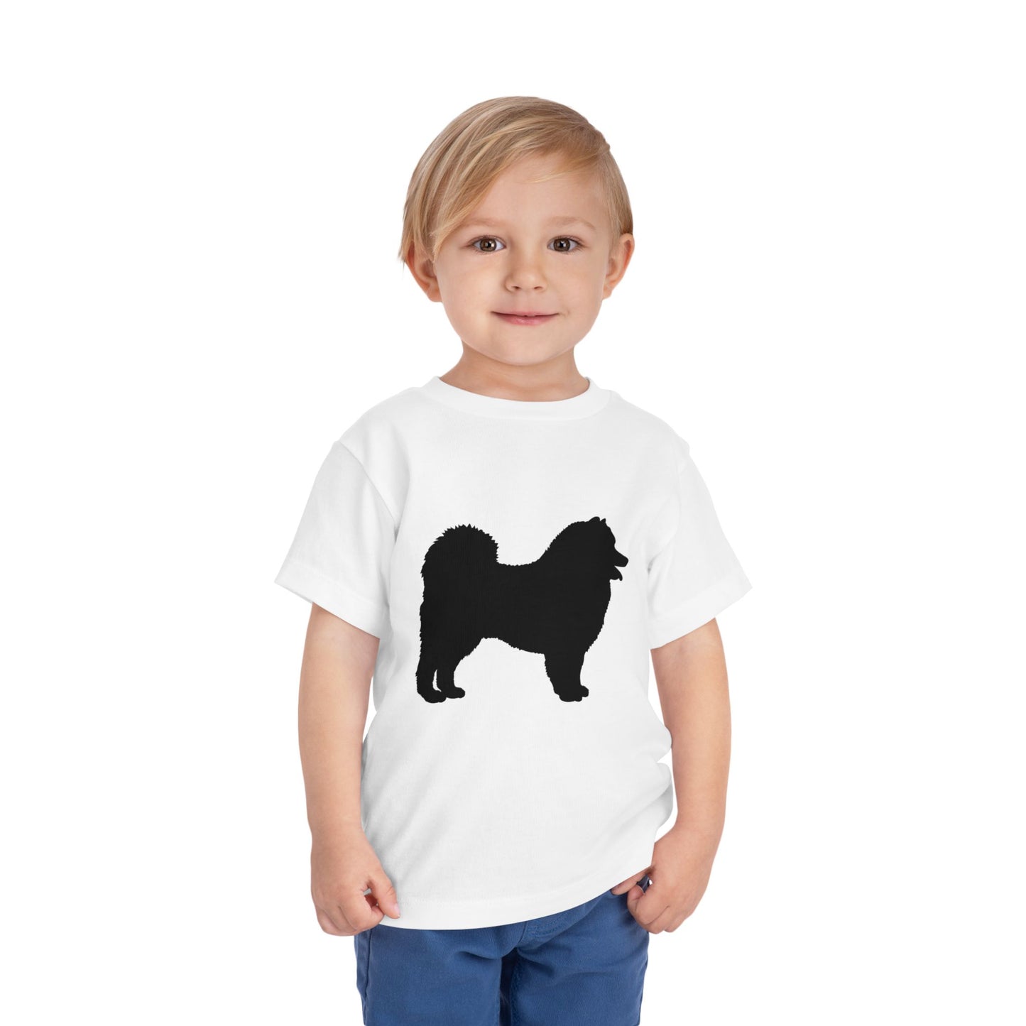 Samoyed Silhouette Toddler Unisex Short Sleeve Crewneck Tee