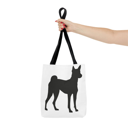 Basenji Silhouette Tote Bag