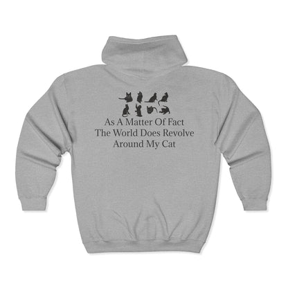 Matter Of Fact Cat Unisex Full Zip Hoodie