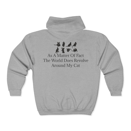 Matter Of Fact Cat Unisex Full Zip Hoodie