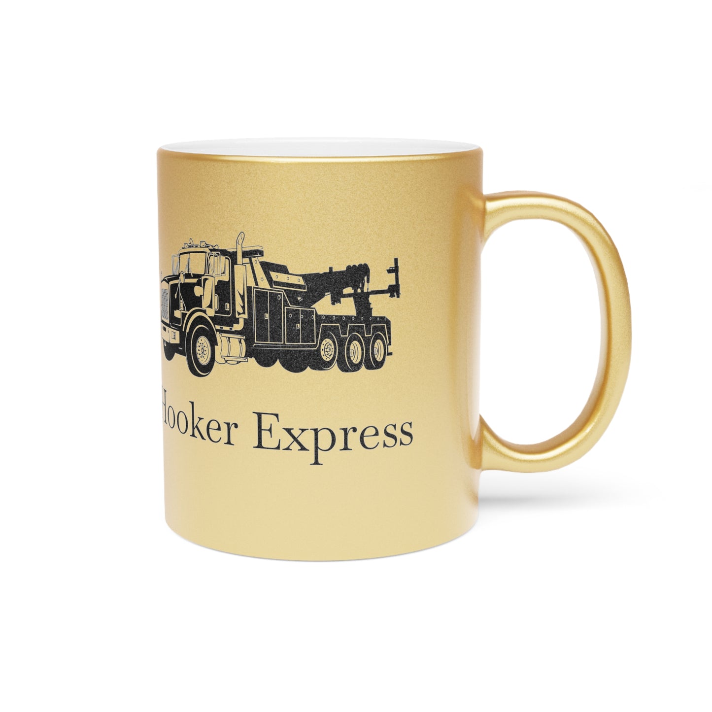 H**ker Express Heavy Tow Truck Metallic Coffee Mug