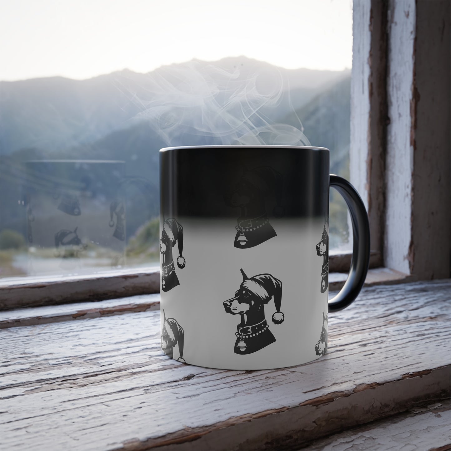 Santa Paws Doberman Color Changing Mug