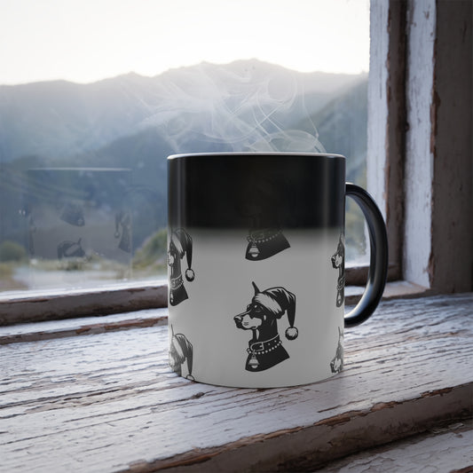Santa Paws Doberman Color Changing Mug