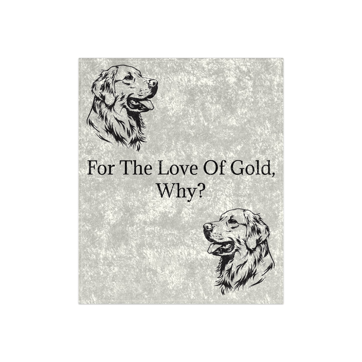 For The Love Of Gold Crushed Velvet Blanket