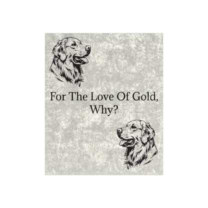 For The Love Of Gold Crushed Velvet Blanket