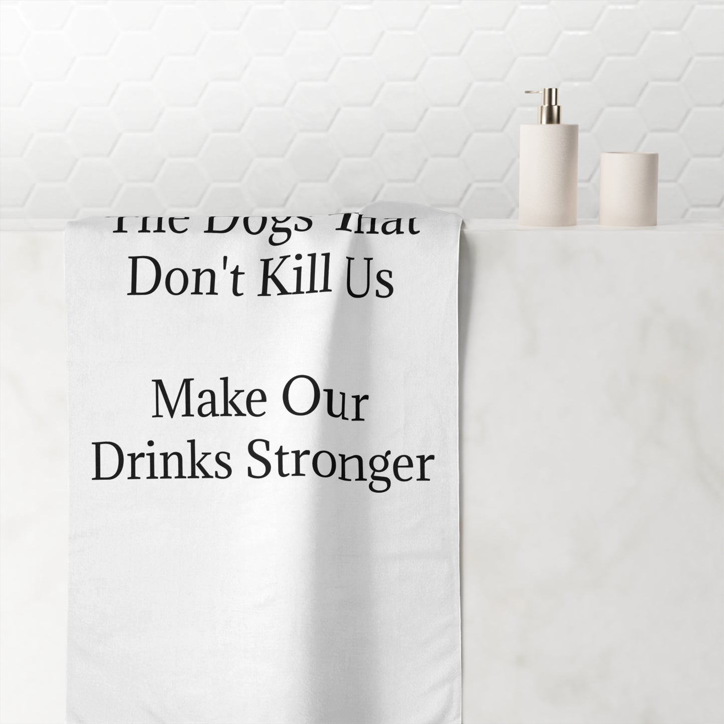 Drinks Stronger Mink-Cotton  Beach Towel