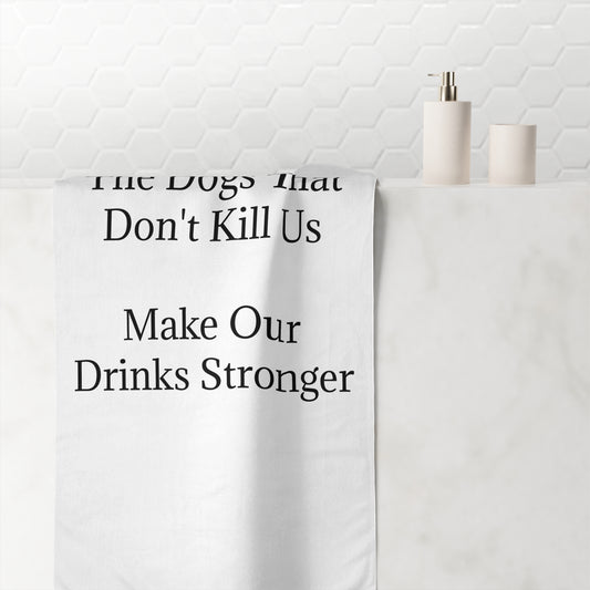 Drinks Stronger Mink-Cotton  Beach Towel