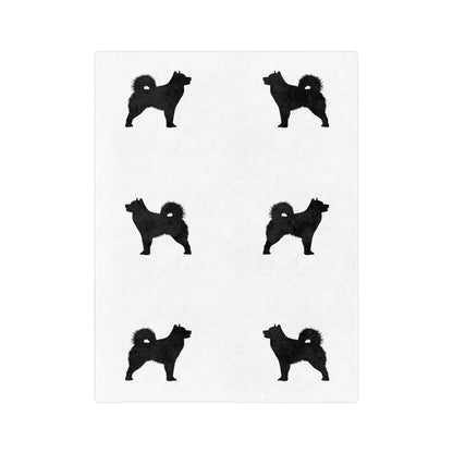Malamute Silhouette Velveteen Microfiber Blanket