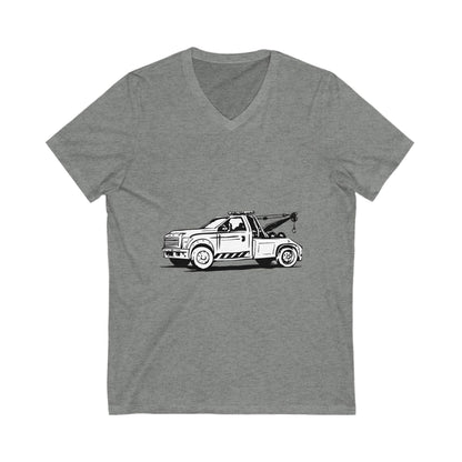 Wheel Lift Tow Truck Unisex Short Sleeve V-Neck Tee