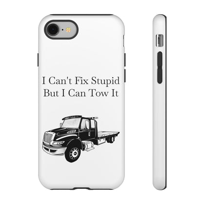 I Can't Fix Stupid Flatbed Tow Truck iPhone Case