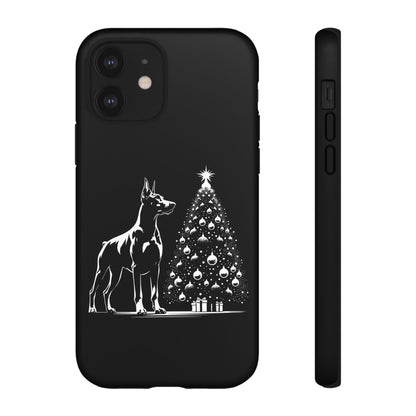 Doberman Christmas Tree iPhone Case