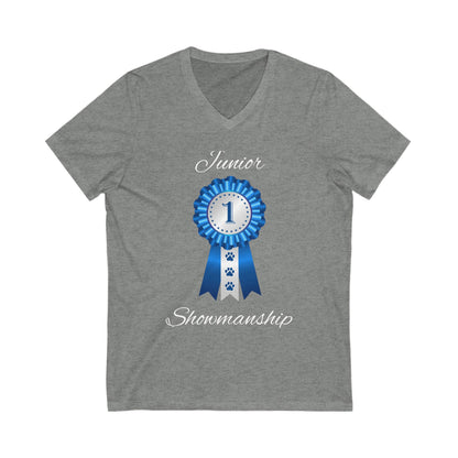 Junior Showmanship Unisex Short Sleeve V-Neck Tee