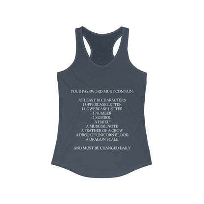 Password Women's Racerback Tank