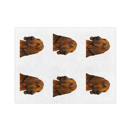 Bloodhound Head Velveteen Microfiber Blanket