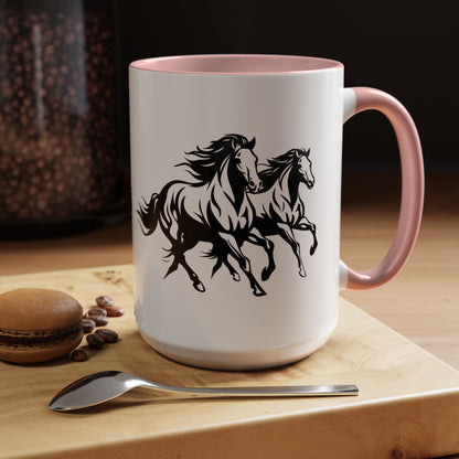 Horsin' Around 2-Tone Coffee Mug