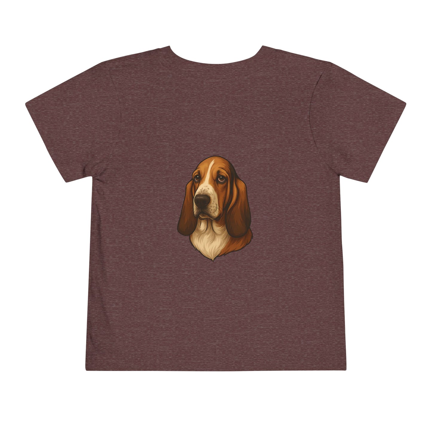 Basset Hound Head Toddler Unisex Short Sleeve Crewneck Tee