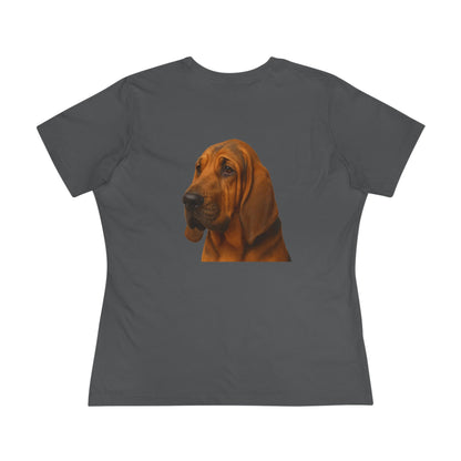 Bloodhound Head Women's Short Sleeve Crewneck Tee