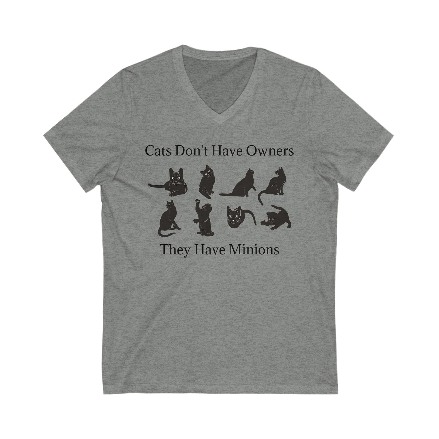 Cat Minions Unisex Short Sleeve V-Neck Tee