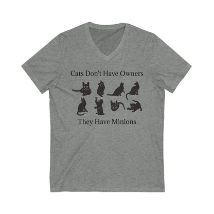 Cat Minions Unisex Short Sleeve V-Neck Tee