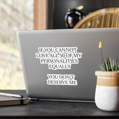 50 Personalities Vinyl Decal