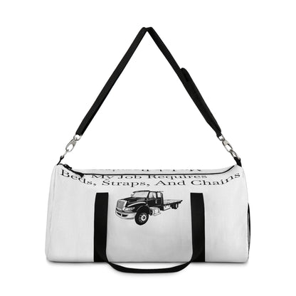 Beds, Straps, And Chains Duffel Bag