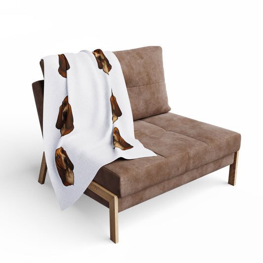 Basset Hound Head Arctic Fleece Blanket