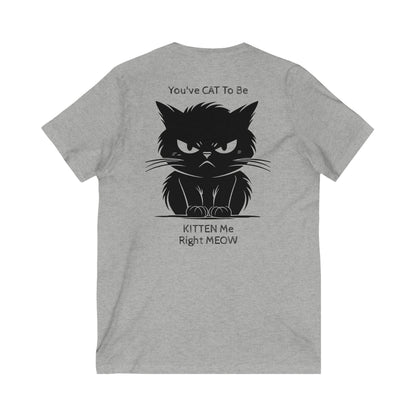 Kitten Me Unisex Short Sleeve V-Neck Tee