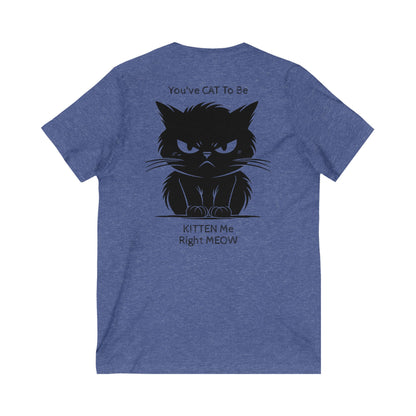 Kitten Me Unisex Short Sleeve V-Neck Tee