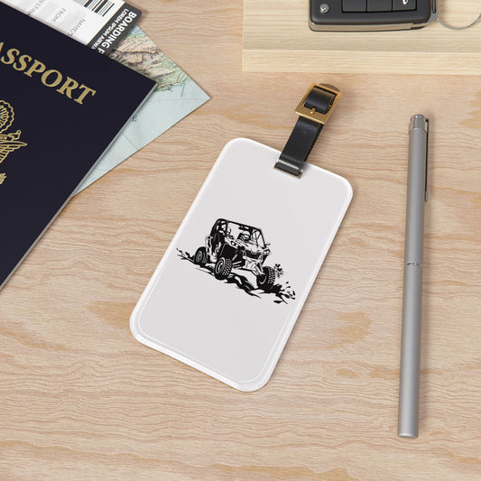 Slingin' Mud Side By Side Leather Strap Luggage Tag