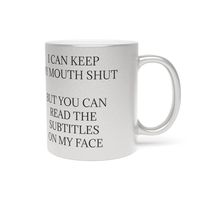 Subtitles Metallic Coffee Mug